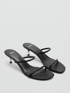 Mango Strappy Kitten Heel Sandals 39 US 8-8,5
